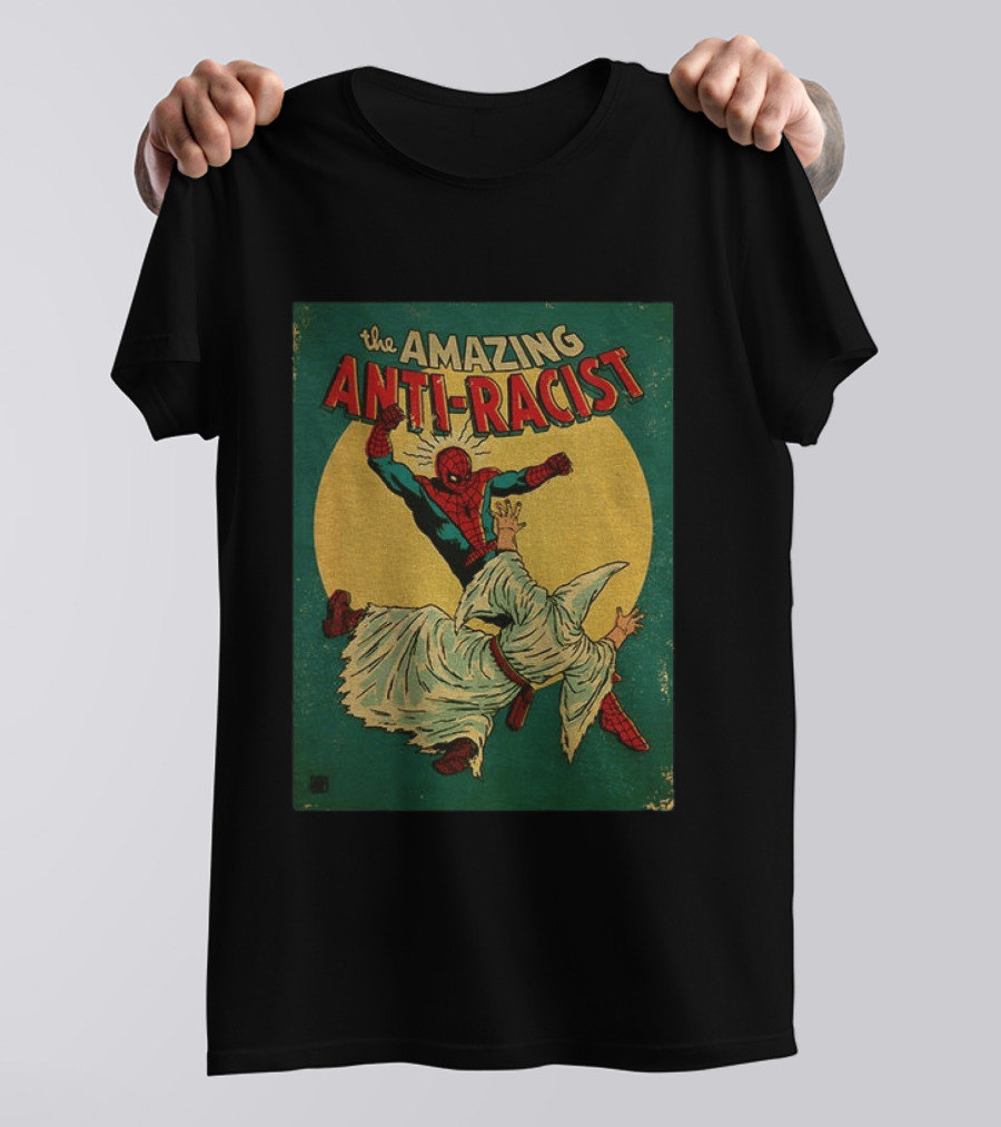 The Amazing Anti Racist Spider Man Striking T-Shirt