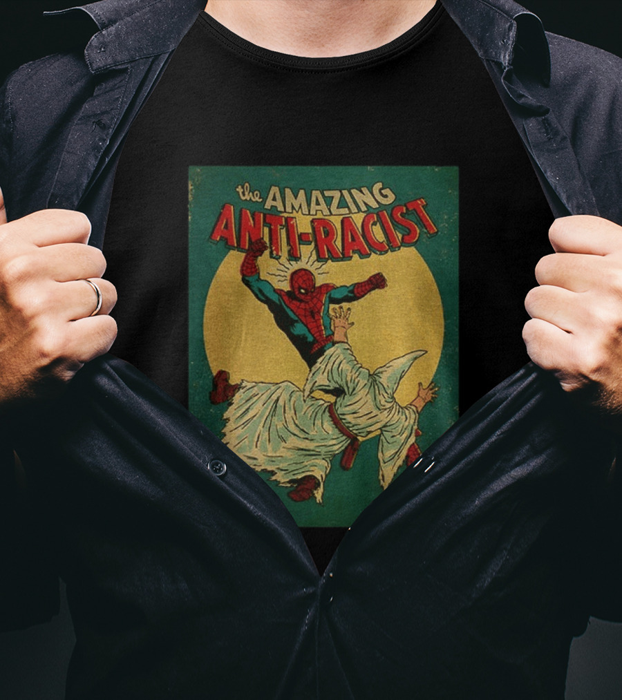 The Amazing Anti Racist Spider Man Striking T-Shirt