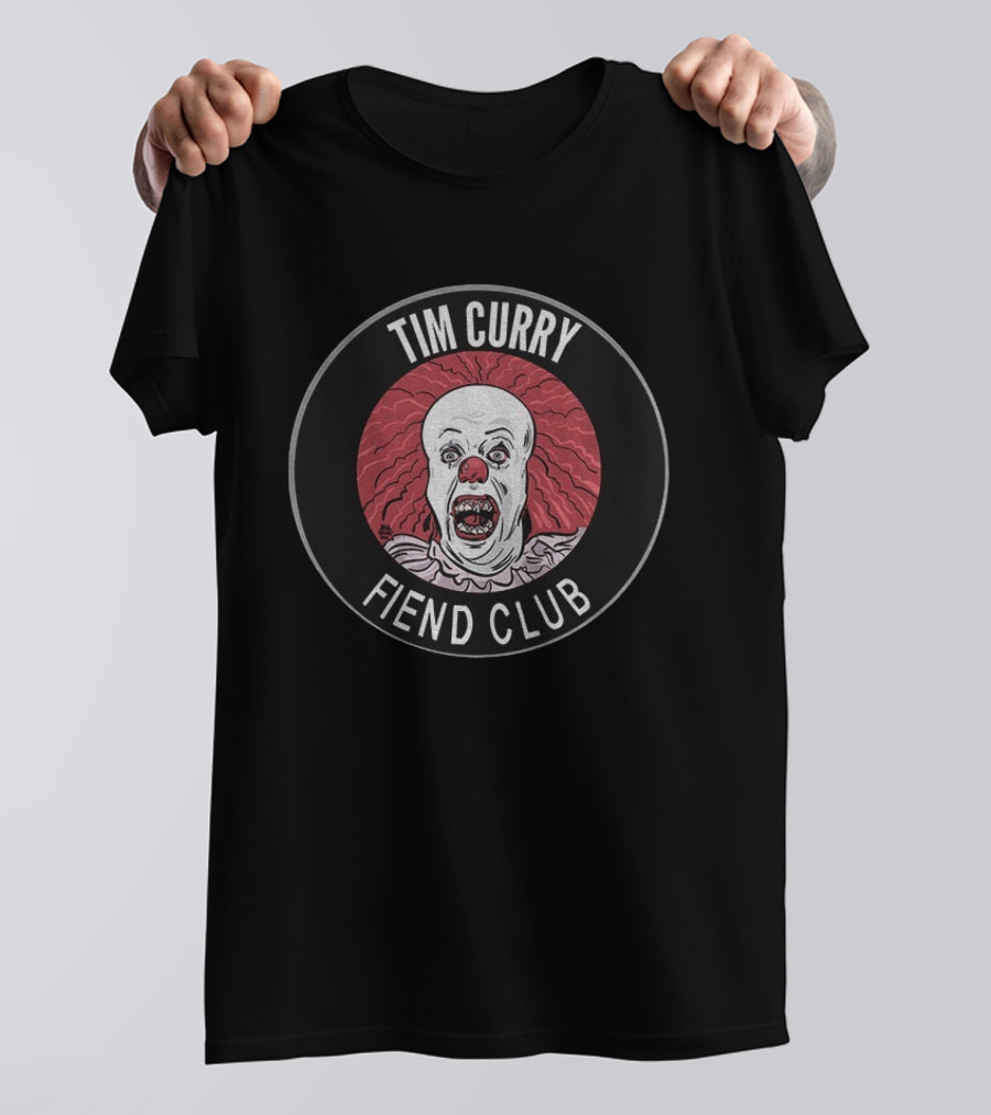 Tim Curry Pennywise Horror Fiend Club Round T-Shirt