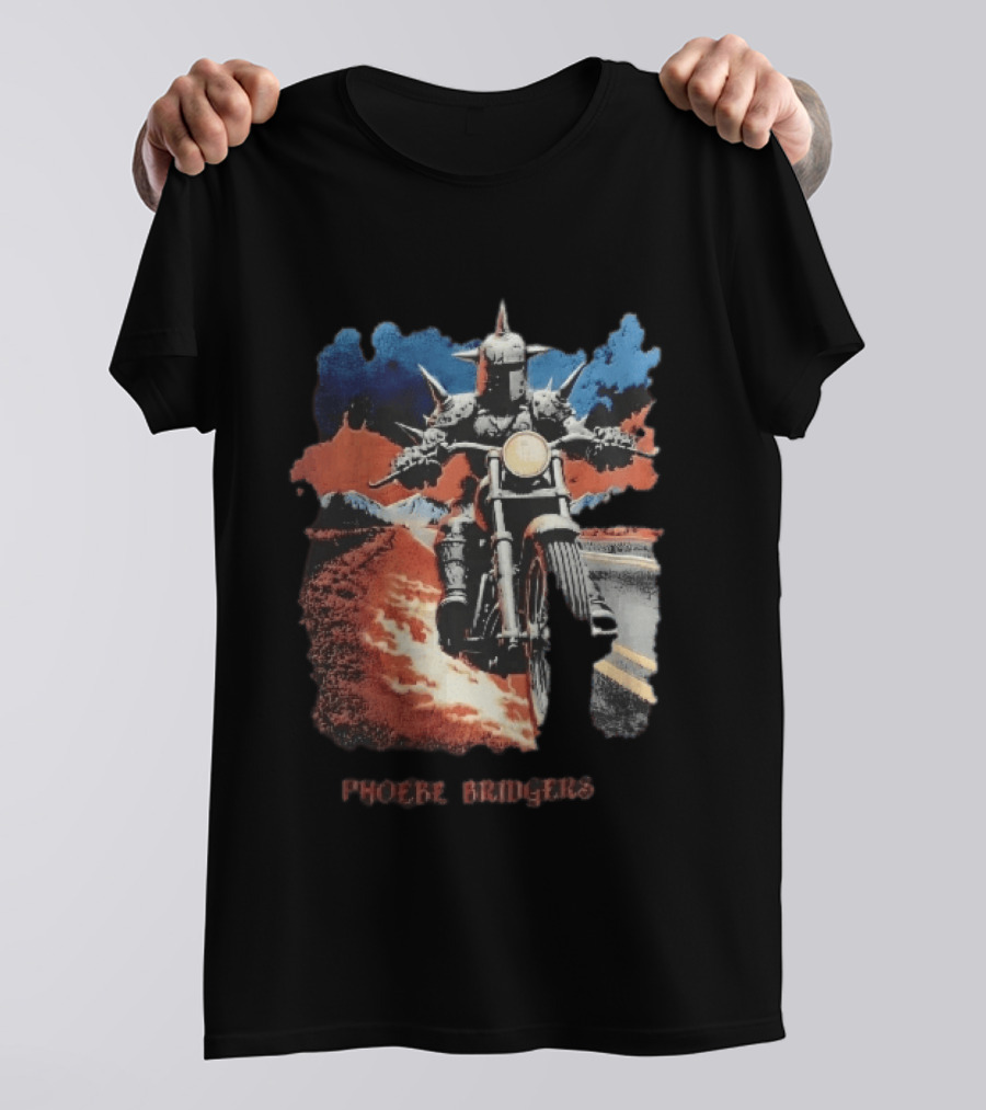 Phoebe Bridgers Spiked Knight Armor Motorcycle Road Bootleg T-Shirt