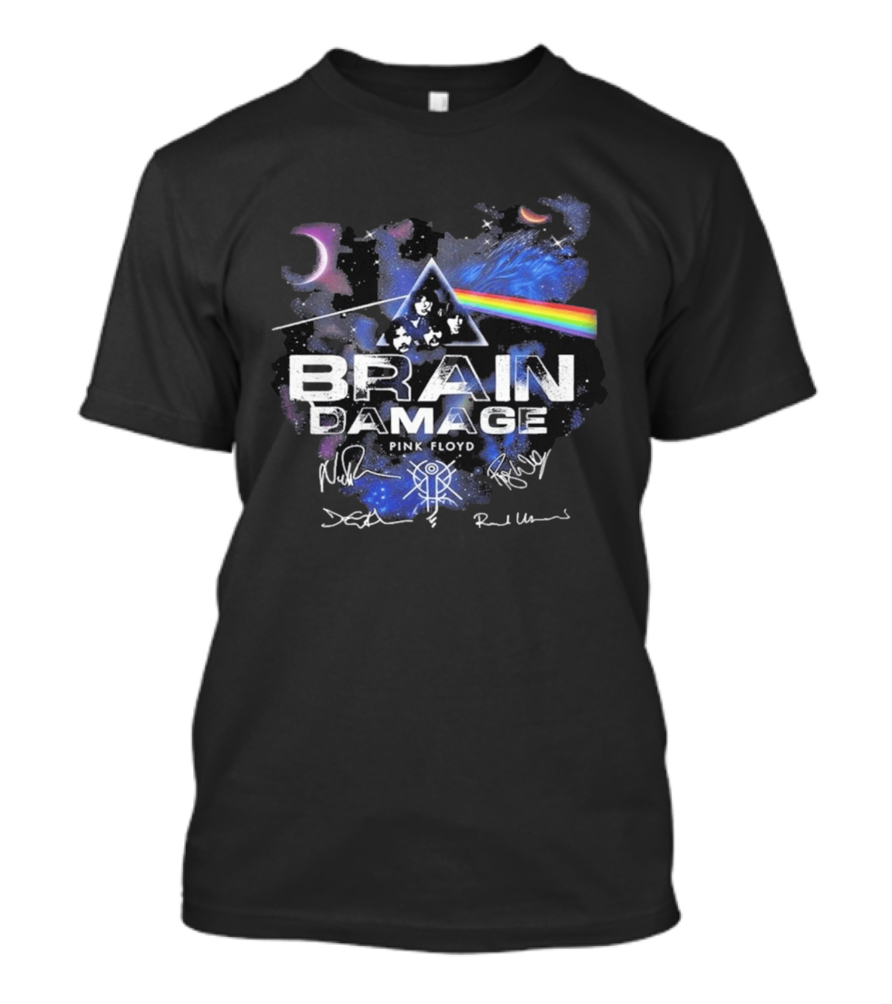 Pink Floyd Brain Damage Dark Side Of The Moon Prism Signatures T-Shirt