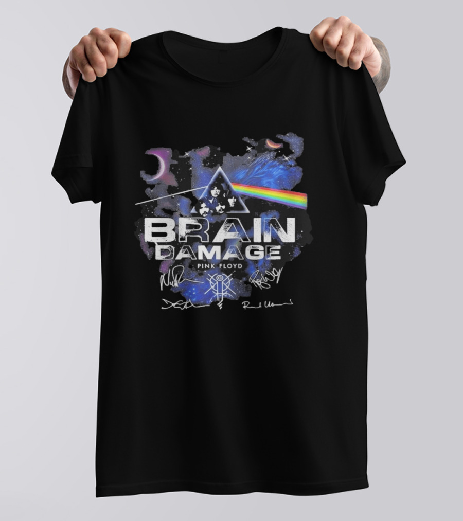 Pink Floyd Brain Damage Dark Side Of The Moon Prism Signatures T-Shirt