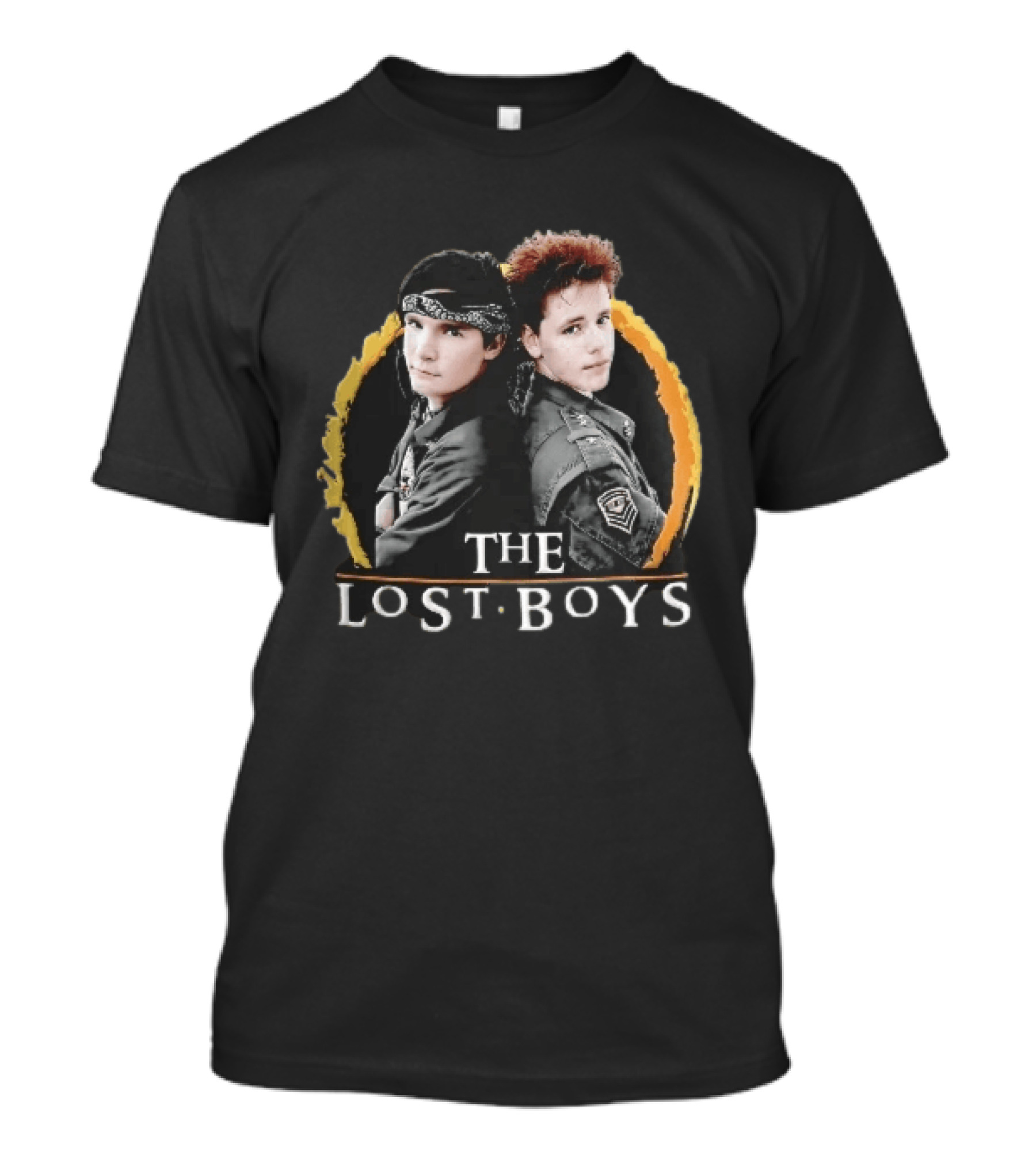 The Lost Boys Frog Brothers Standing Back Orange Ring T-Shirt