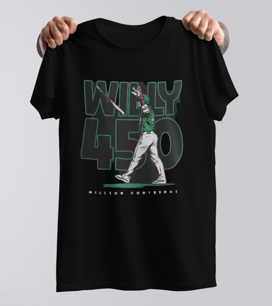 Willy 450 Willson Contreras Baseball Bat Flip Celebration T-Shirt