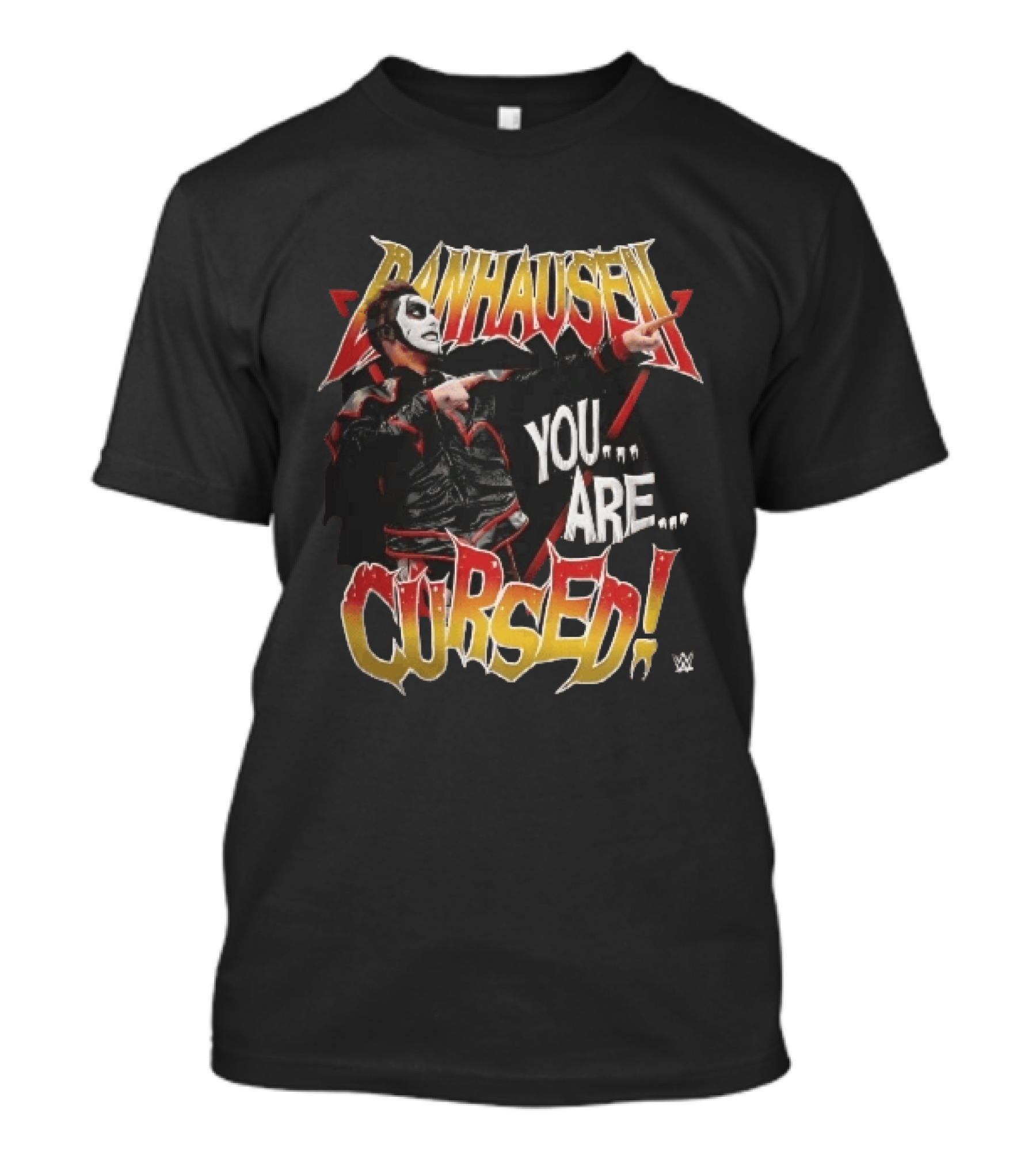 Danhausen Wrestler You Are Cursed Face Paint Pointing Finger WWE T-Shirt