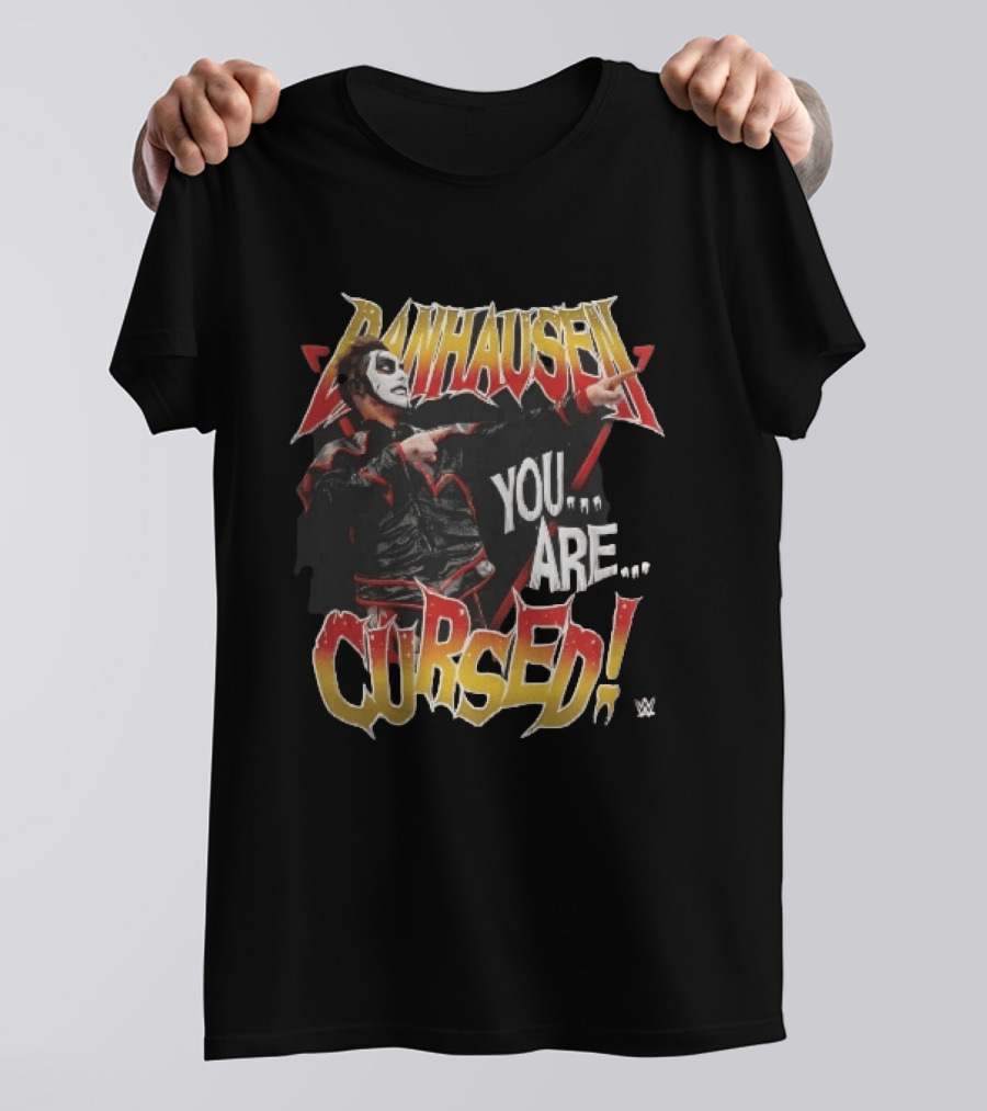 Danhausen Wrestler You Are Cursed Face Paint Pointing Finger WWE T-Shirt