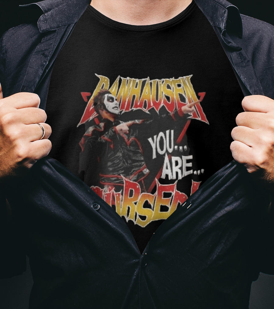 Danhausen Wrestler You Are Cursed Face Paint Pointing Finger WWE T-Shirt