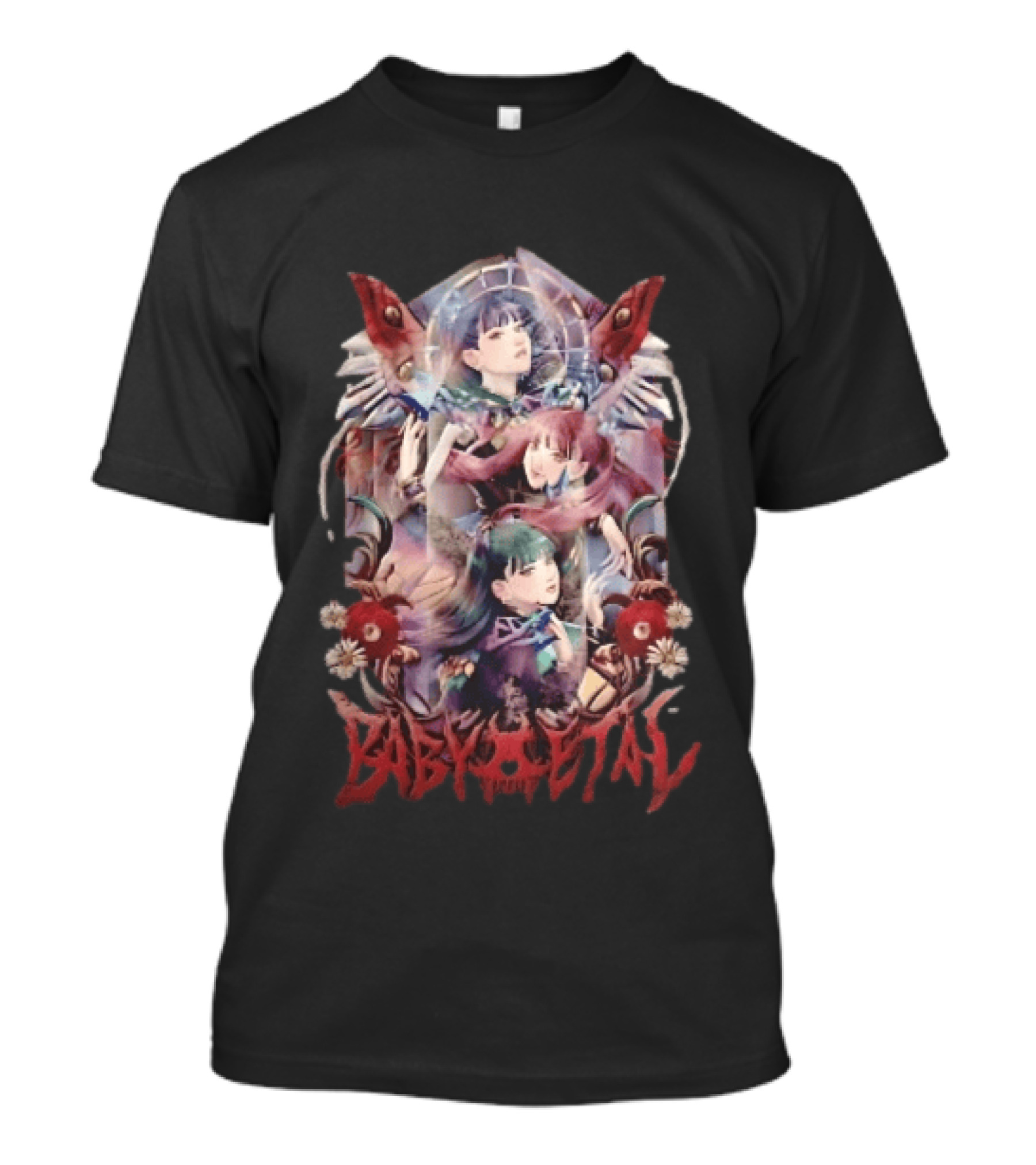 Babymetal Three Anime Female Stained Glass T-Shirt