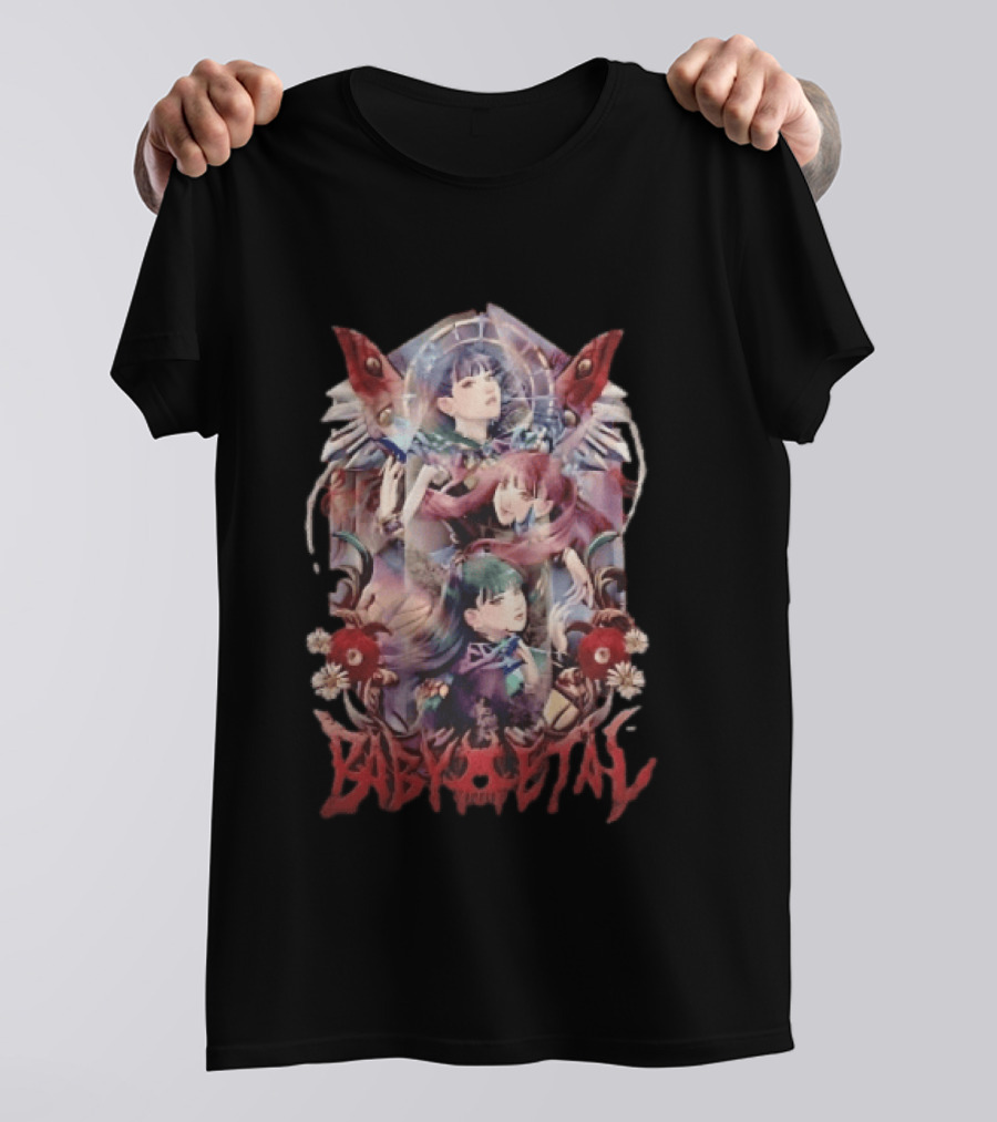 Babymetal Three Anime Female Stained Glass T-Shirt