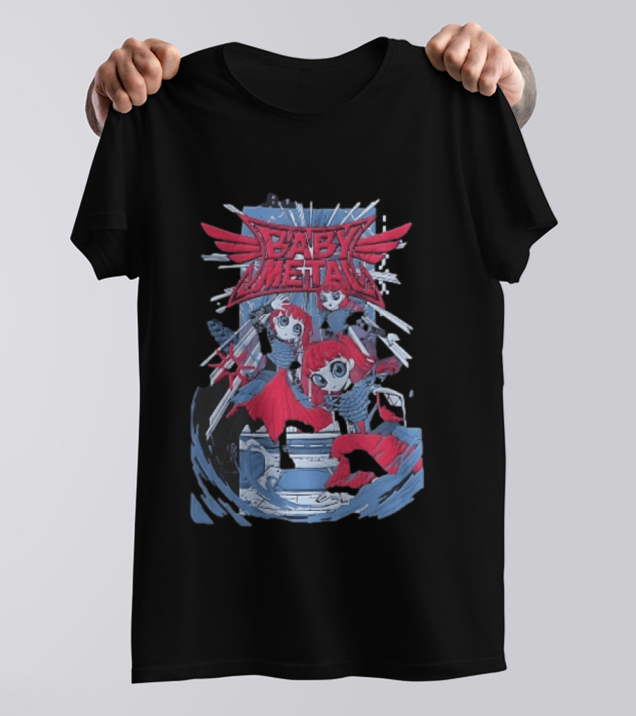 Babymetal Cartoon Redhead Gothic Female Performers Anime T-Shirt