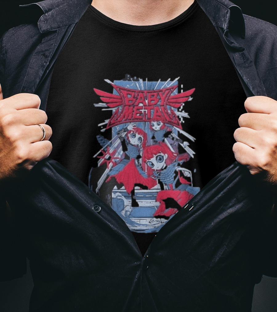 Babymetal Cartoon Redhead Gothic Female Performers Anime T-Shirt