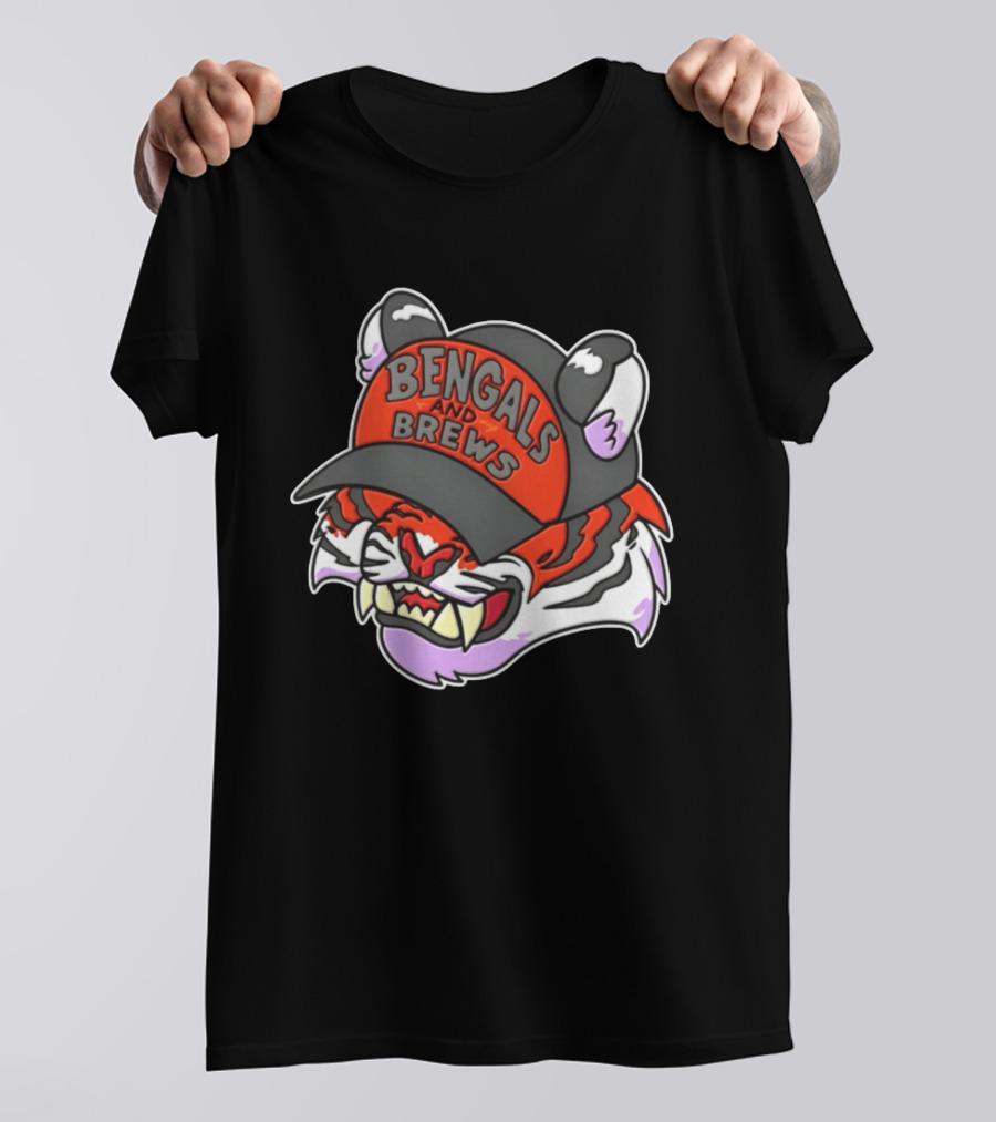 Bengals And Brews Cincinnati Tiger Fan Gear T-Shirt
