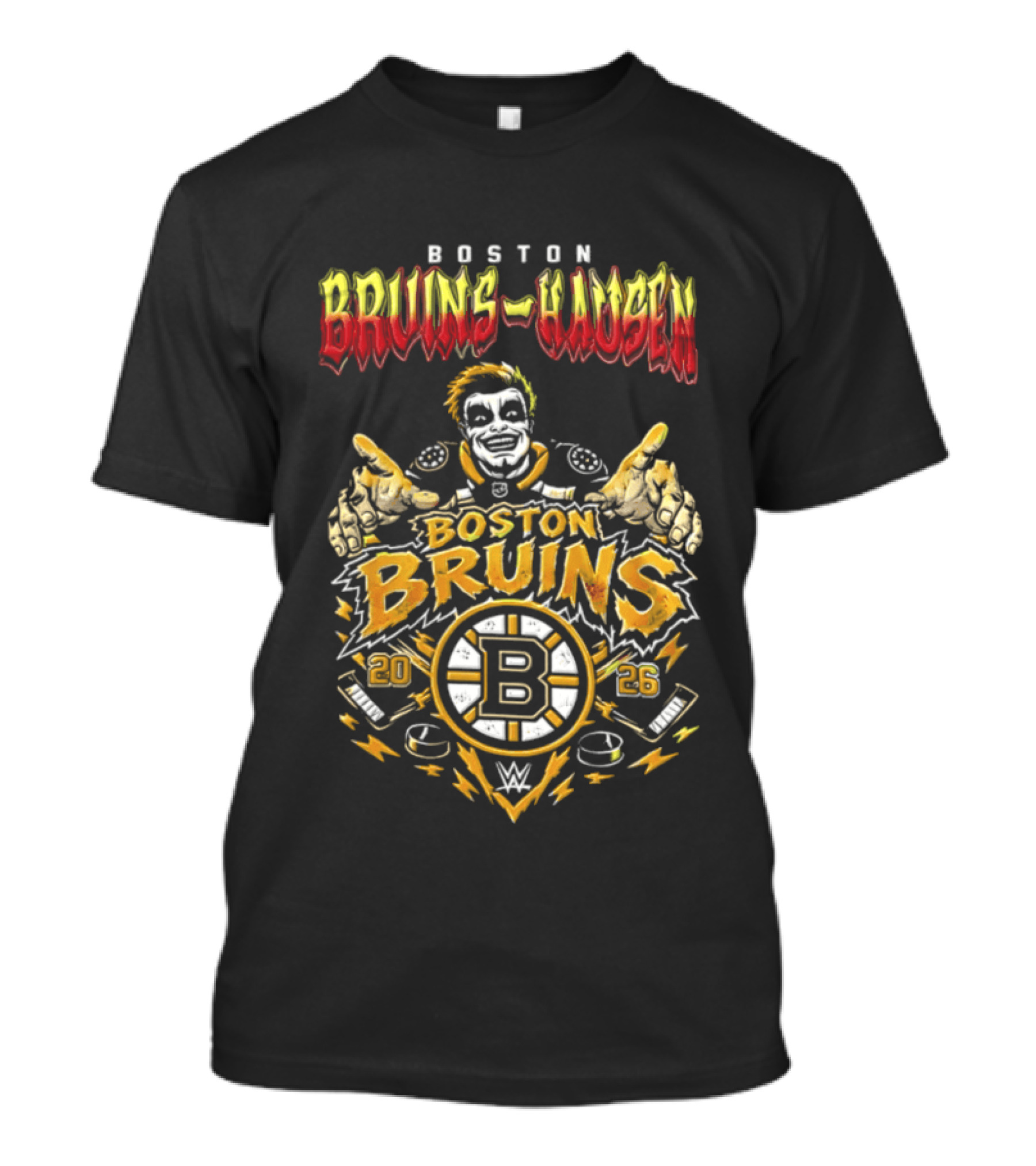 Boston Bruins Danhausen WWE 2026 Collaboration T-Shirt