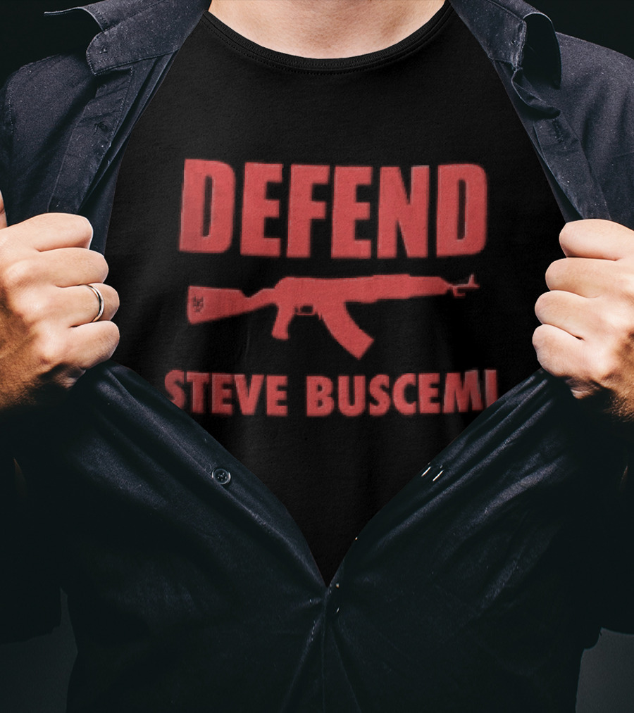 Defend Steve Buscemi Red AK 47 Rifle T-Shirt