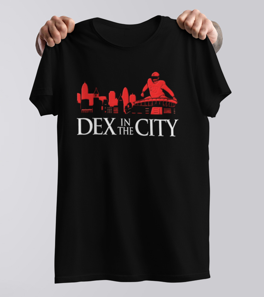 Dexter Lawrence Number 97 Dex In The City New York Giants Skyline T-Shirt