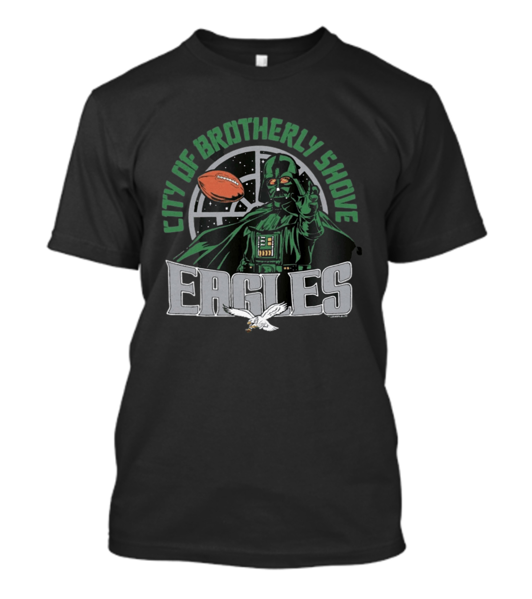 Eagles City Of Brotherly Shove Darth Vader Star Wars Football Fan T-Shirt