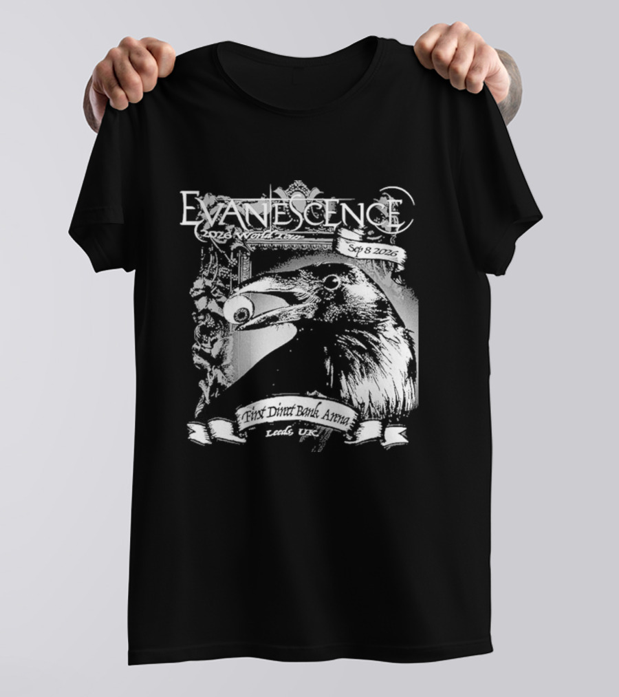 Evanescence Leeds UK World Tour 2026 First Direct Arena September 8 T-Shirt