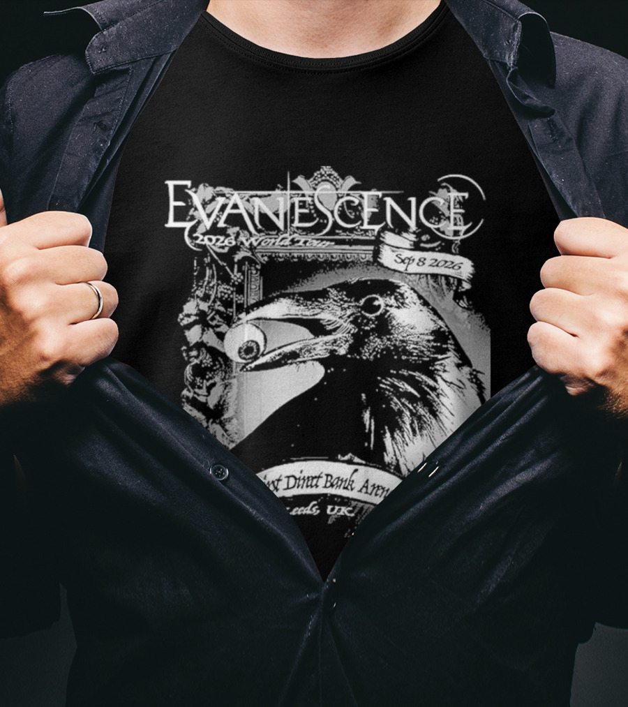Evanescence Leeds UK World Tour 2026 First Direct Arena September 8 T-Shirt