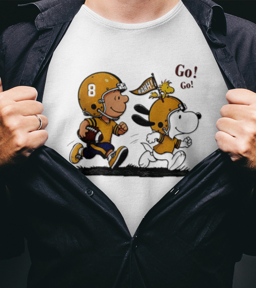 Charlie Brown Snoopy Peanuts Football Go Go Pittsburgh 2026 T-Shirt