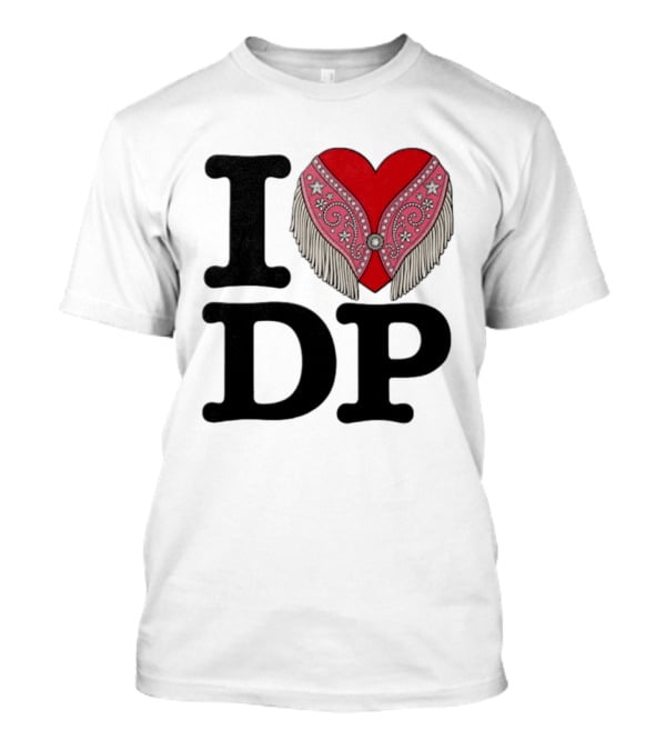 I Love DP Dolly Parton Heart Fringe Western T-Shirt