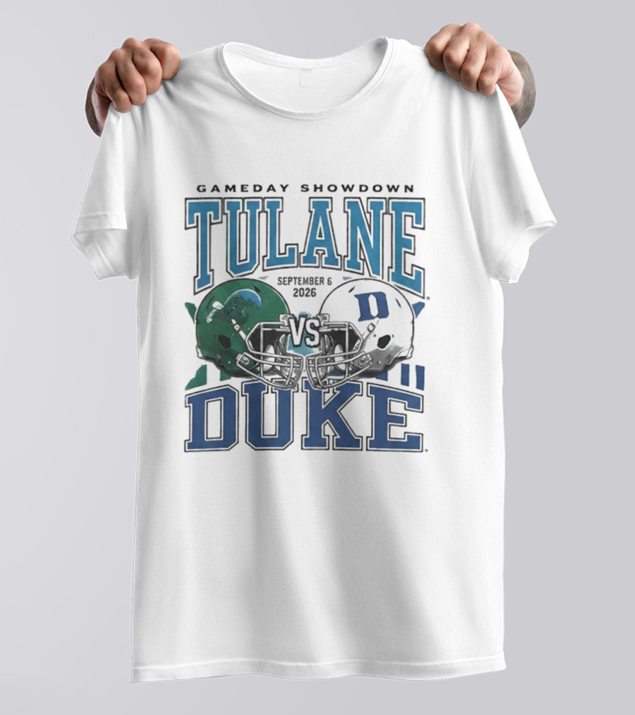 Gameday Showdown Duke Blue Devils Vs Tulane Green Wave September 6 2026 T-Shirt