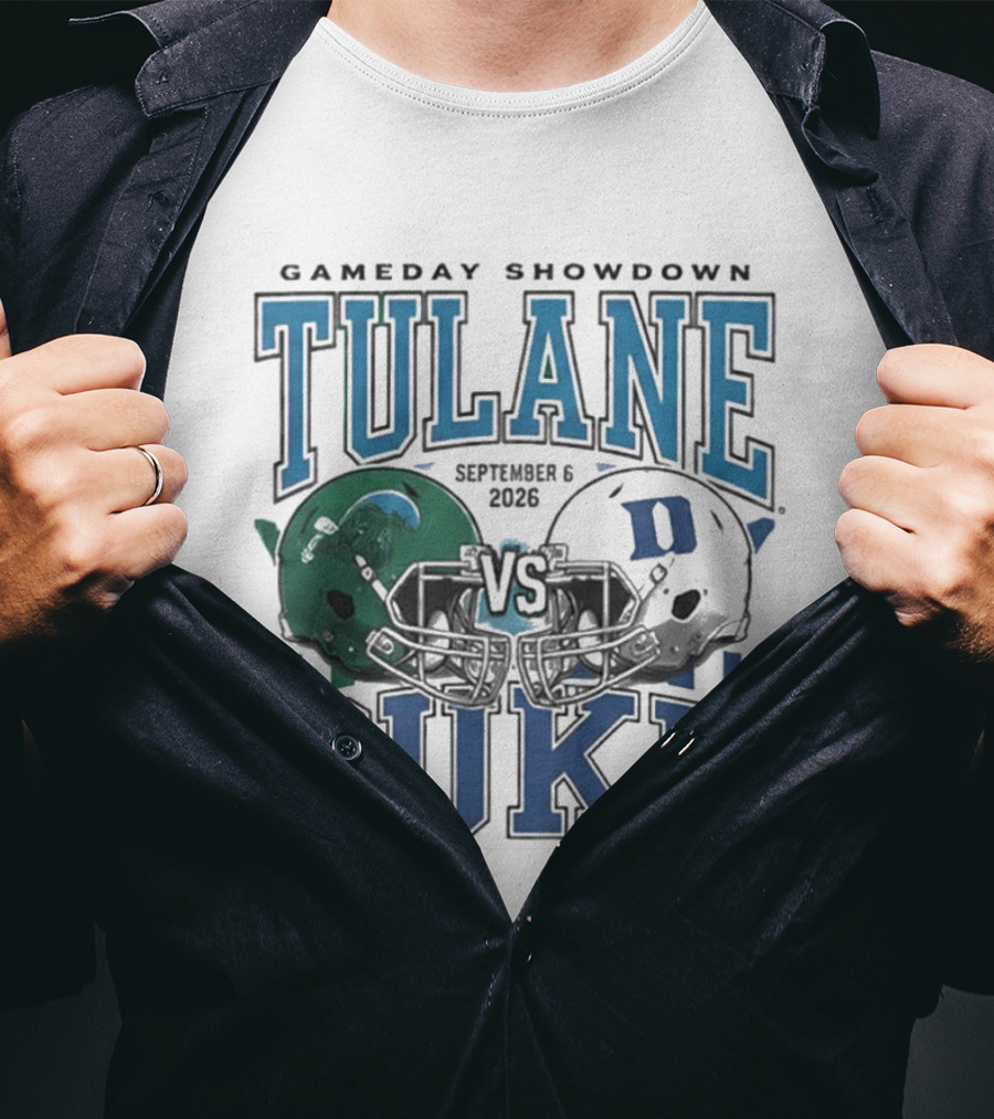 Gameday Showdown Duke Blue Devils Vs Tulane Green Wave September 6 2026 T-Shirt