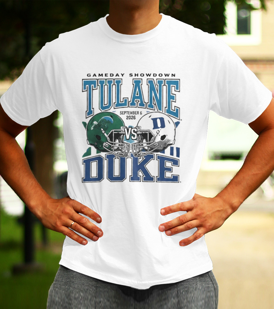 Gameday Showdown Duke Blue Devils Vs Tulane Green Wave September 6 2026 T-Shirt