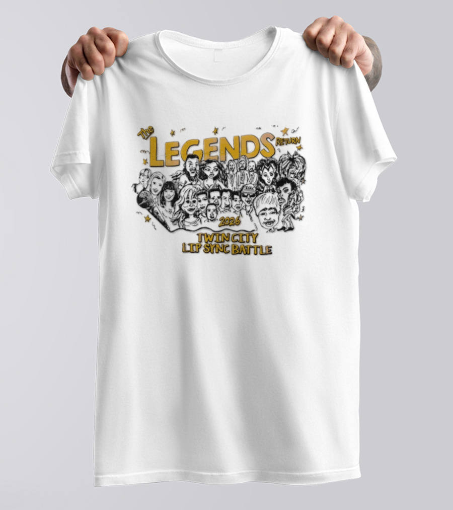 The Legends Return 2026 Twin City Lip Sync Battle Caricature Music T-Shirt