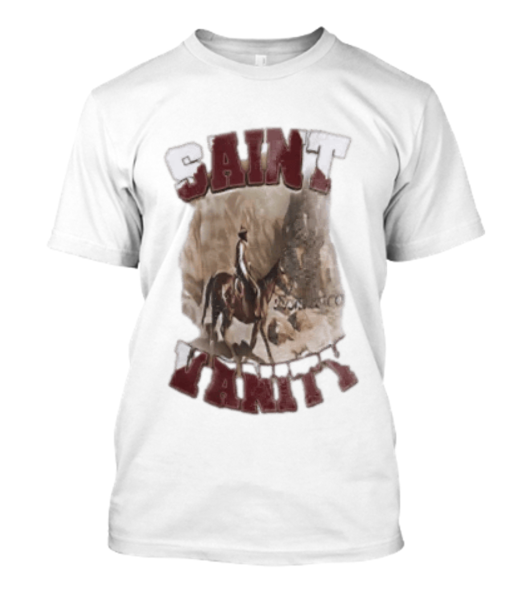 Saint Vanity Cowboy Horse Western T-Shirt
