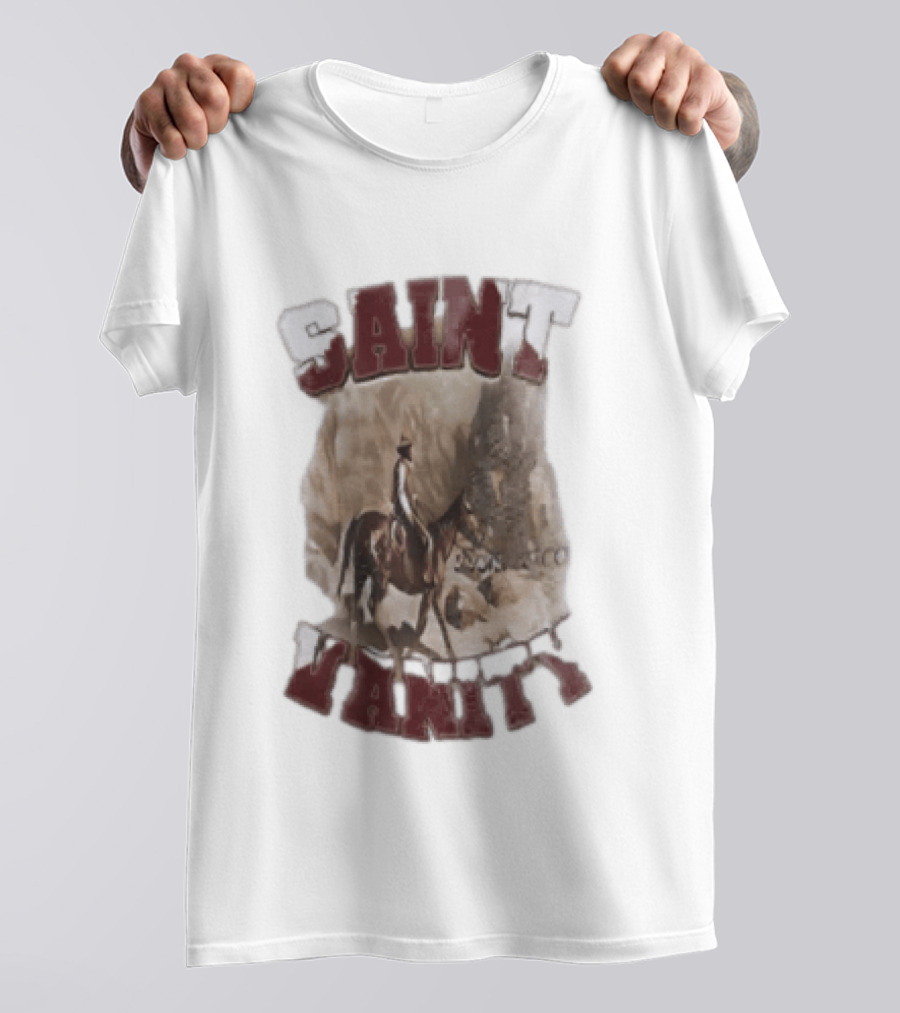 Saint Vanity Cowboy Horse Western T-Shirt