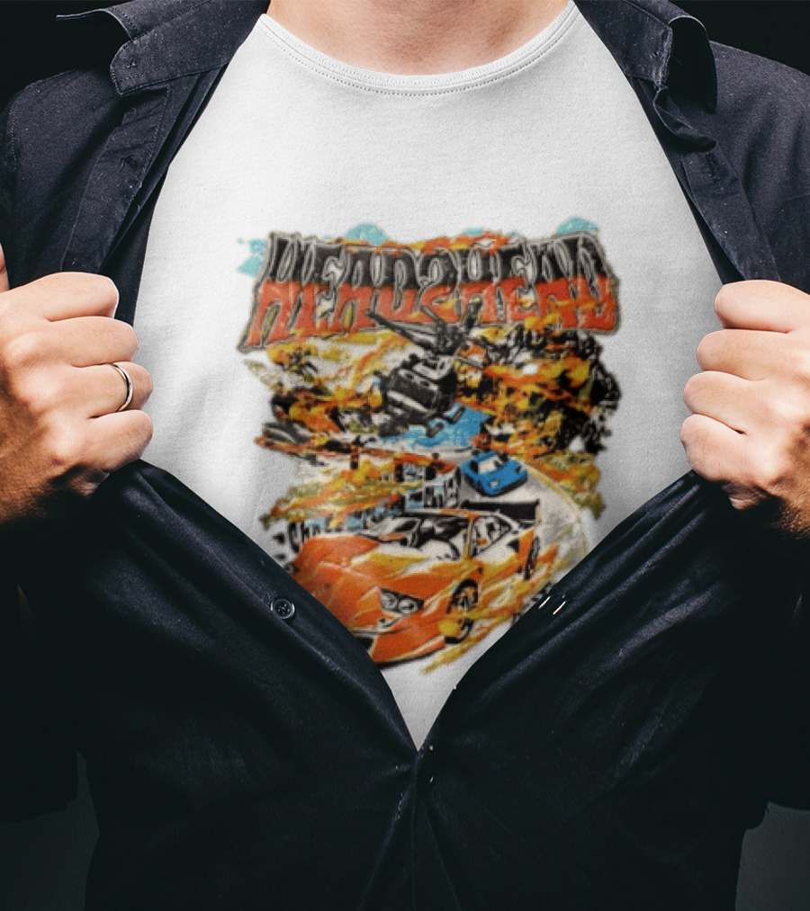 Head2Head Final Lap Racing Supercar Explosion Scene T-Shirt
