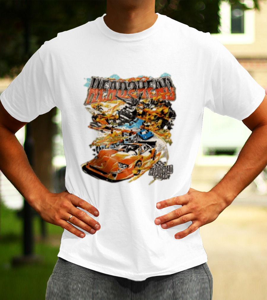 Head2Head Final Lap Racing Supercar Explosion Scene T-Shirt
