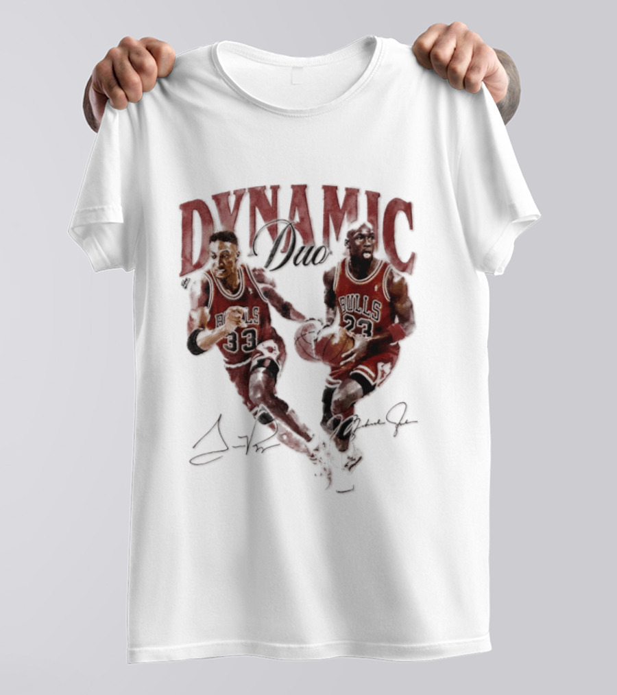 Dynamic Duo Scottie Pippen Michael Jordan Bulls 33 23 T-Shirt