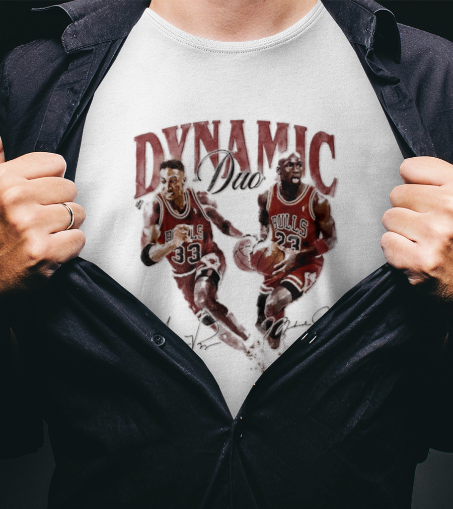 Dynamic Duo Scottie Pippen Michael Jordan Bulls 33 23 T-Shirt