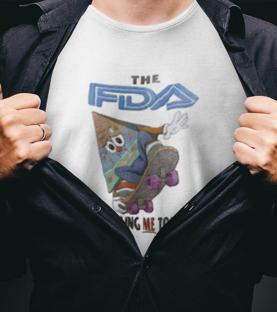 The FDA Is Recalling Me Tomorrow Food Pyramid Skateboard Cartoon T-Shirt