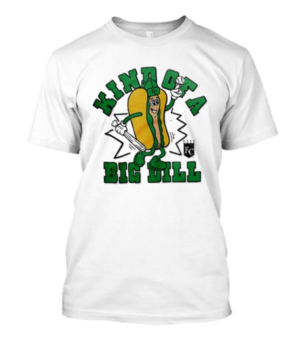 Kansas City Royals MLB Kinda Of A Big Dill Cartoon Pickle Hot Dog KC T-Shirt