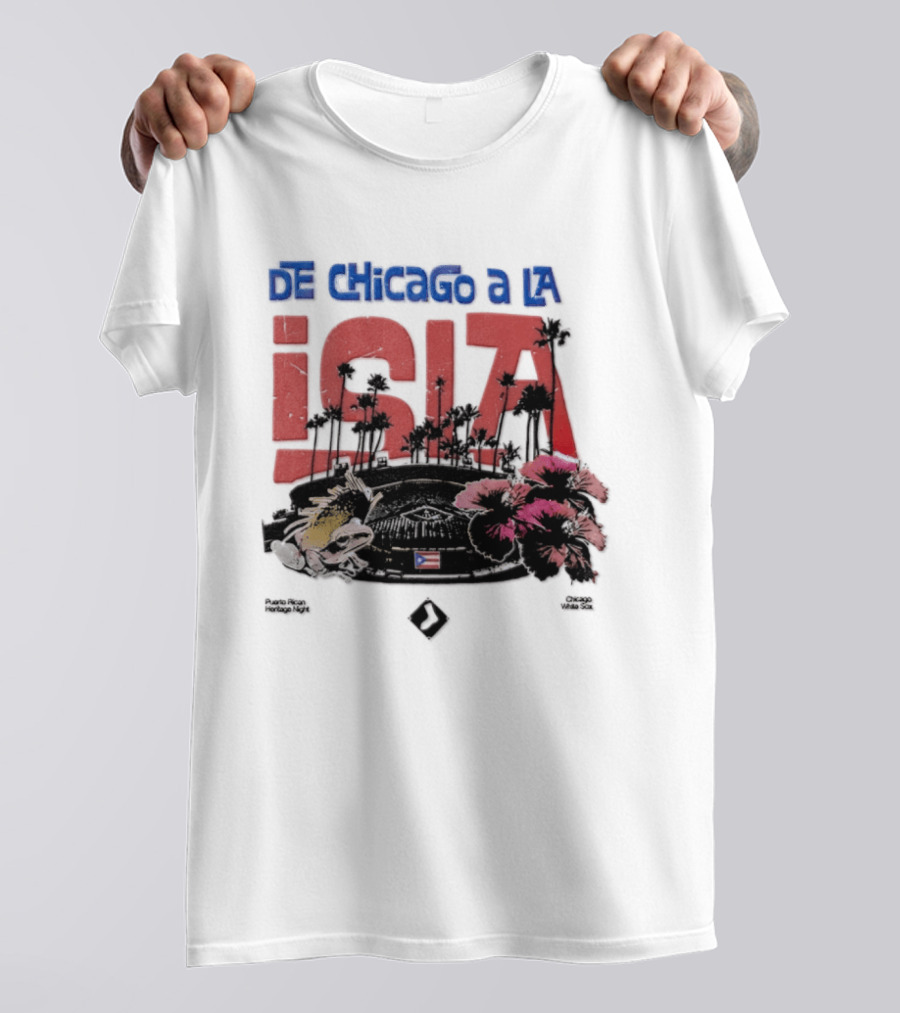 De Chicago A La Isla Puerto Rican Heritage Night White Sox 2026 T-Shirt