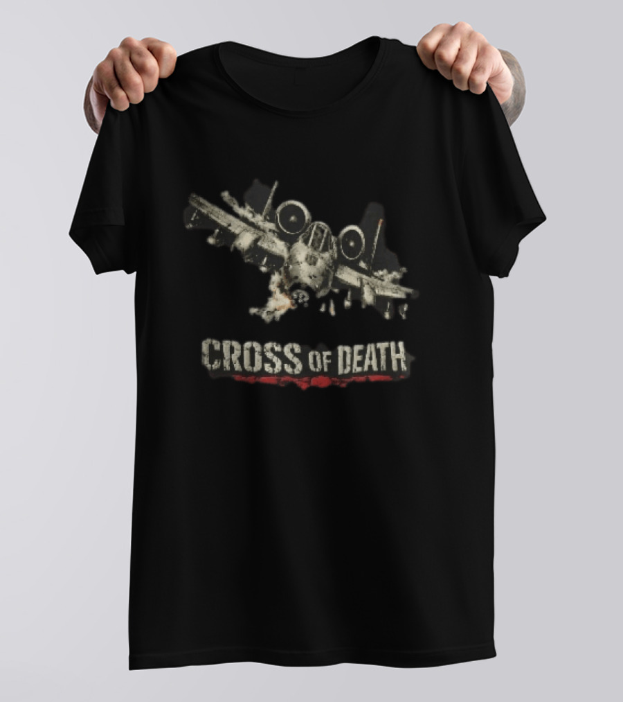 Cross Of Death A 10 Thunderbolt Warthog Aircraft Firing Cannon T-Shirt