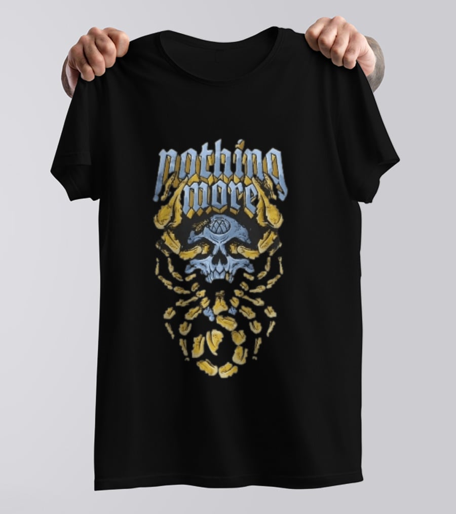Nothing More Blue Skull Yellow Scorpion Claws Tail T-Shirt