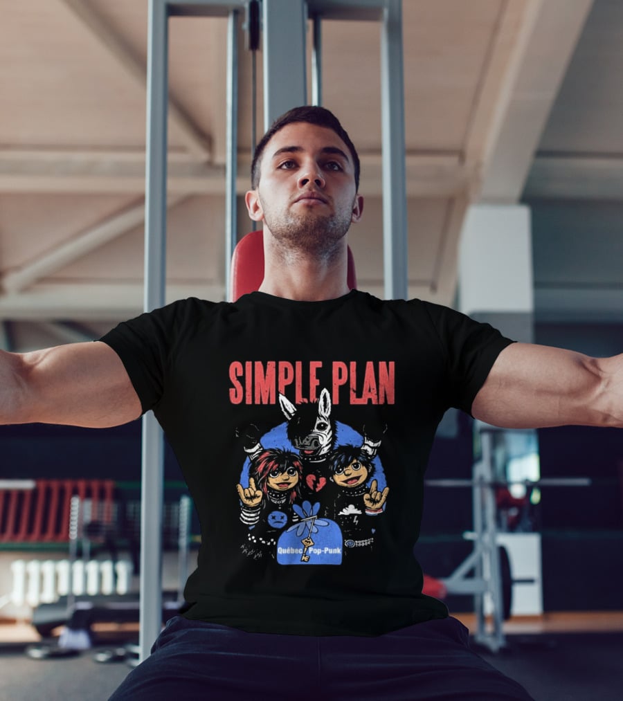 Simple Plan Quebec Pop Punk Passe Partout Mashup 2026 Black T-Shirt