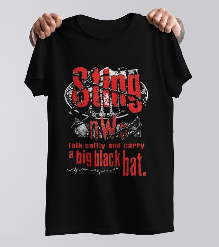 Sting NWo Talk Softly And Carry A Big Black Bat T-Shirt