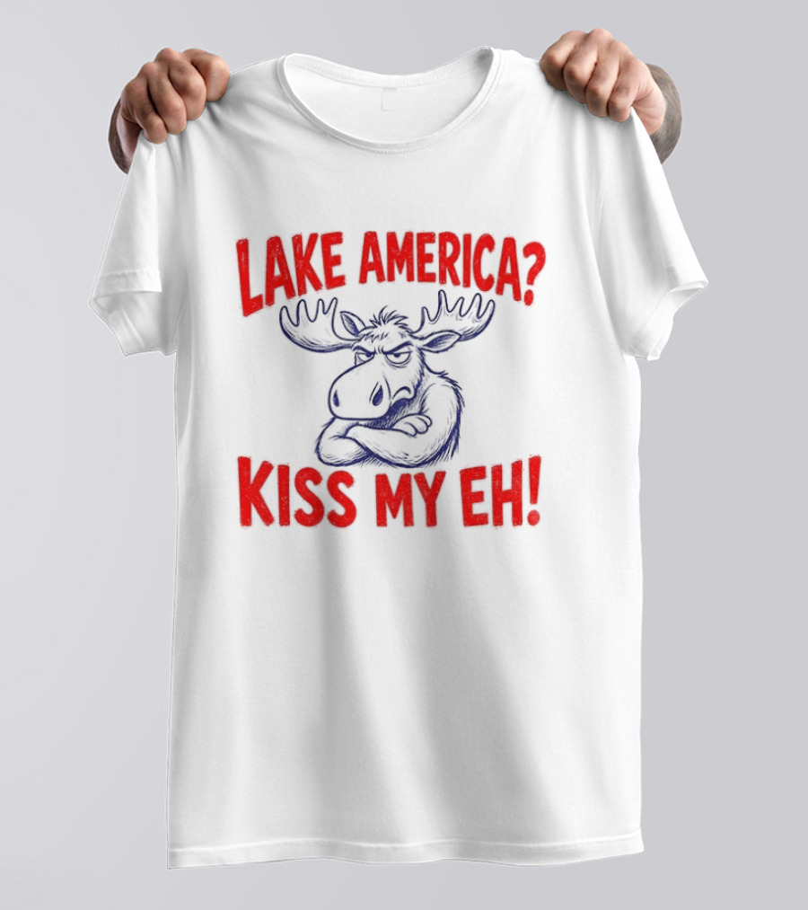 Lake America Moose Kiss My Eh Canada T-Shirt