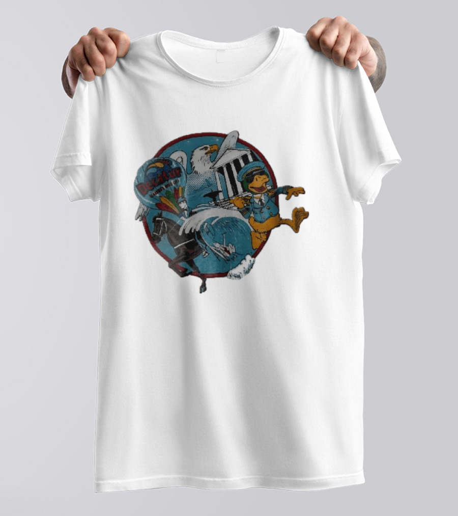 Decatur Alabama River City Cartoon Duck Horse Eagle Balloon T-Shirt