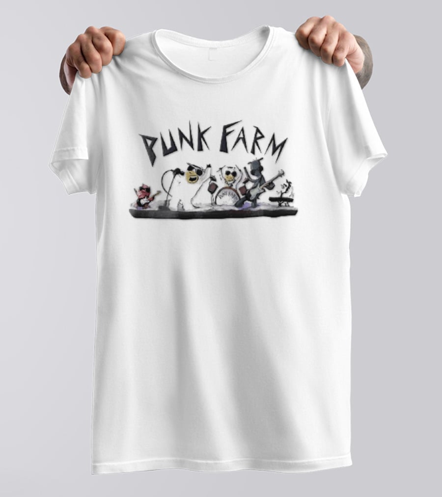 Punk Farm Cartoon Rock Band Animals Stage Jjk T-Shirt