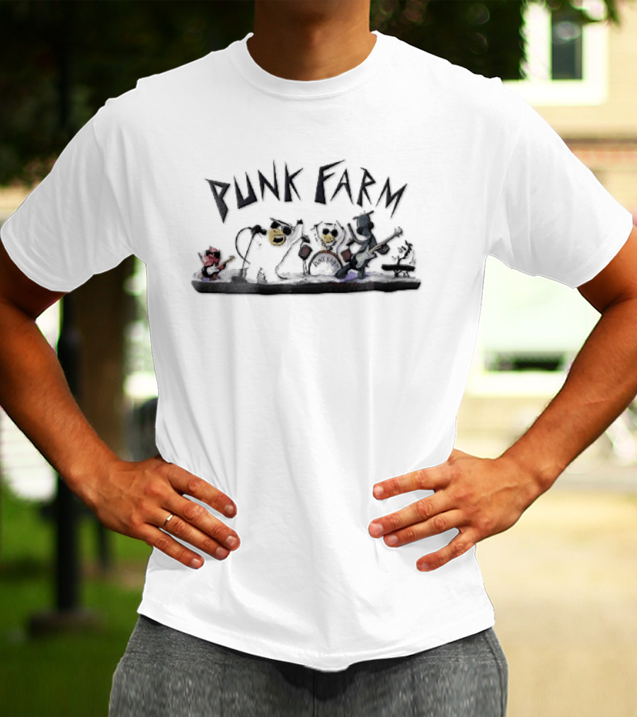 Punk Farm Cartoon Rock Band Animals Stage Jjk T-Shirt