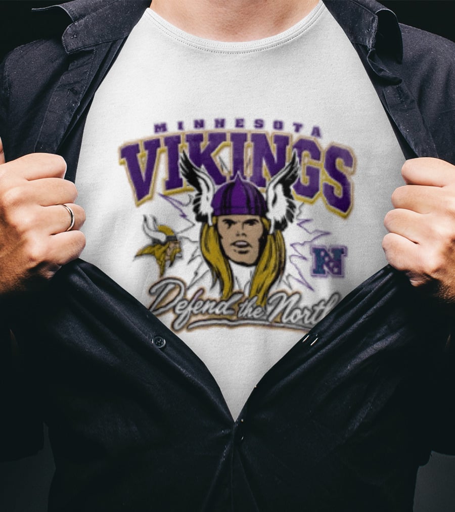 Minnesota Vikings Thor Defend The North Fan Gear T-Shirt