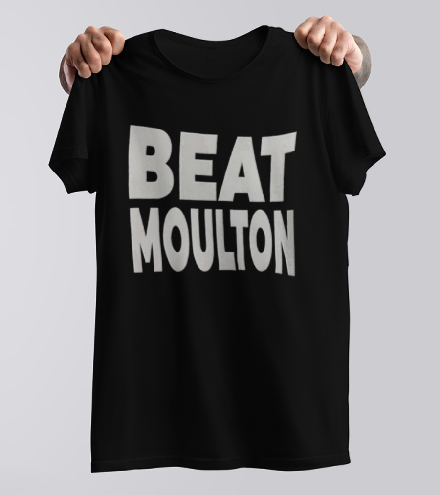 Beat Moulton White Block Lettering T-Shirt