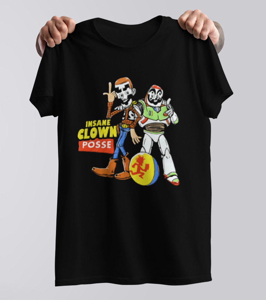 Insane Clown Posse Woody Buzz Lightyear Juggalo Pixar Ball T-Shirt