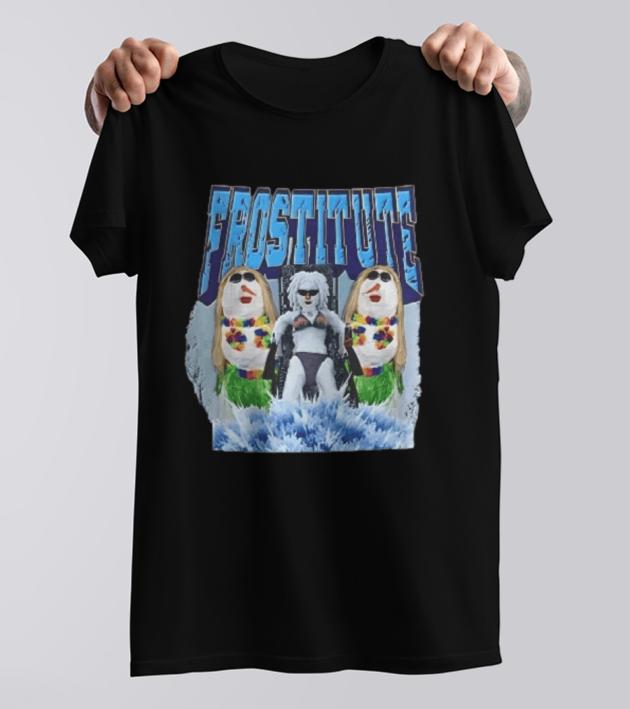 Frostitute Snowmen Bikini Wigs Sunglasses Ice Splash T-Shirt