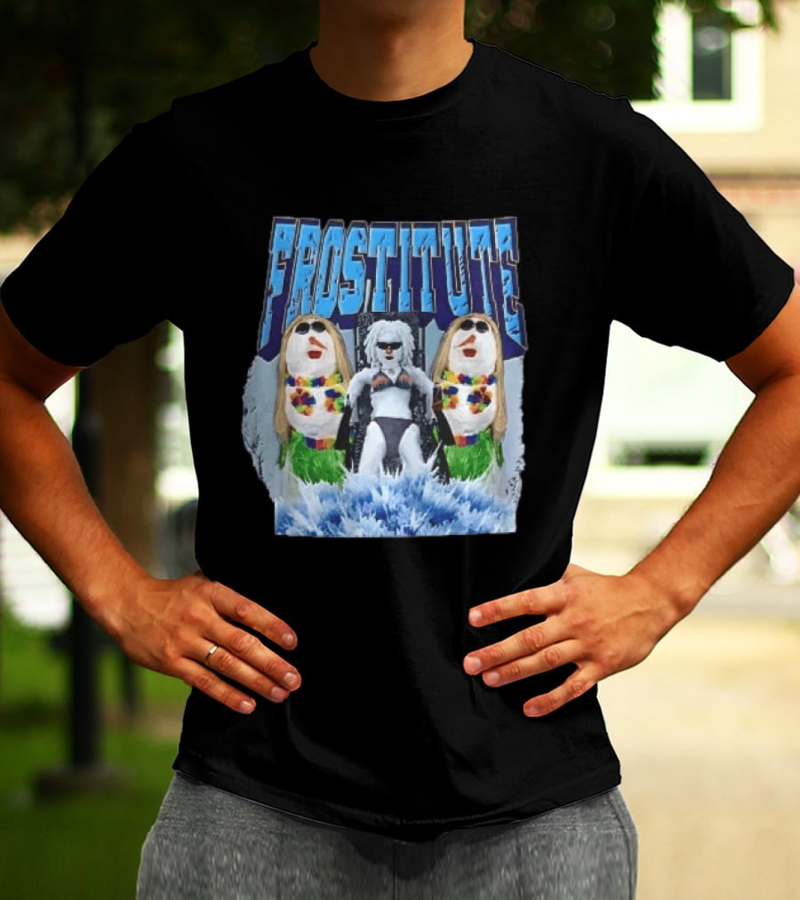 Frostitute Snowmen Bikini Wigs Sunglasses Ice Splash T-Shirt